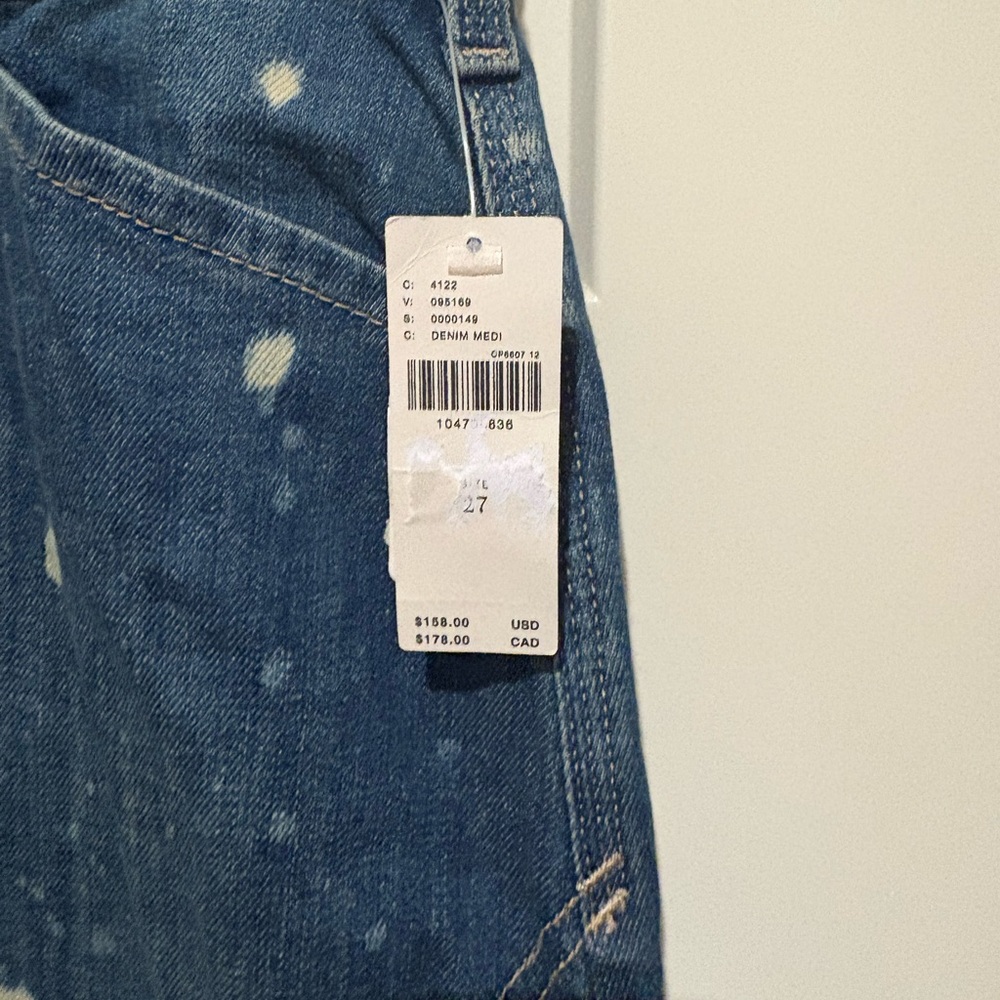 Anthropologie The Kayden Barrel Carpenter Jeans by Pilcro 27 Heart Dust Wash NWT - Picture 5 of 7